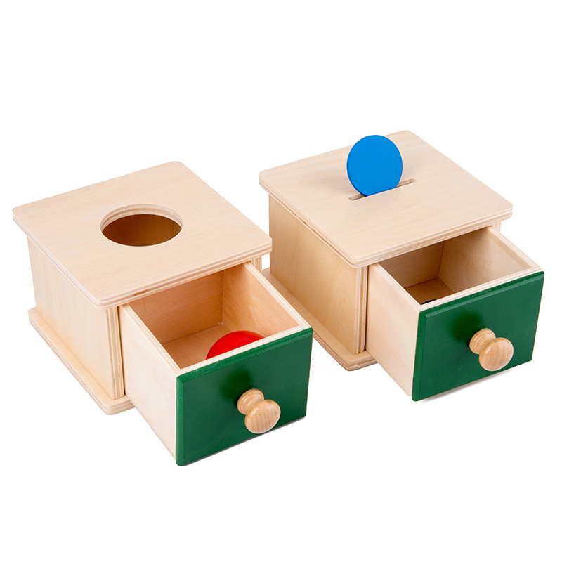 Monte Montessori Ball coin box Wooden Young Children Hand-eye Coordination Fine Early Teaching Puzzle Mont's teaching aids