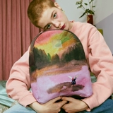YIZISTORE Оригинальный модный школьный рюкзак подходит для мужчин и женщин, ручная роспись