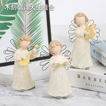 Engraving Hands Plotters Occasional Choir Poetry Class Small Angel Swing Interior Home Creative Gift Iron Wings Adornment
