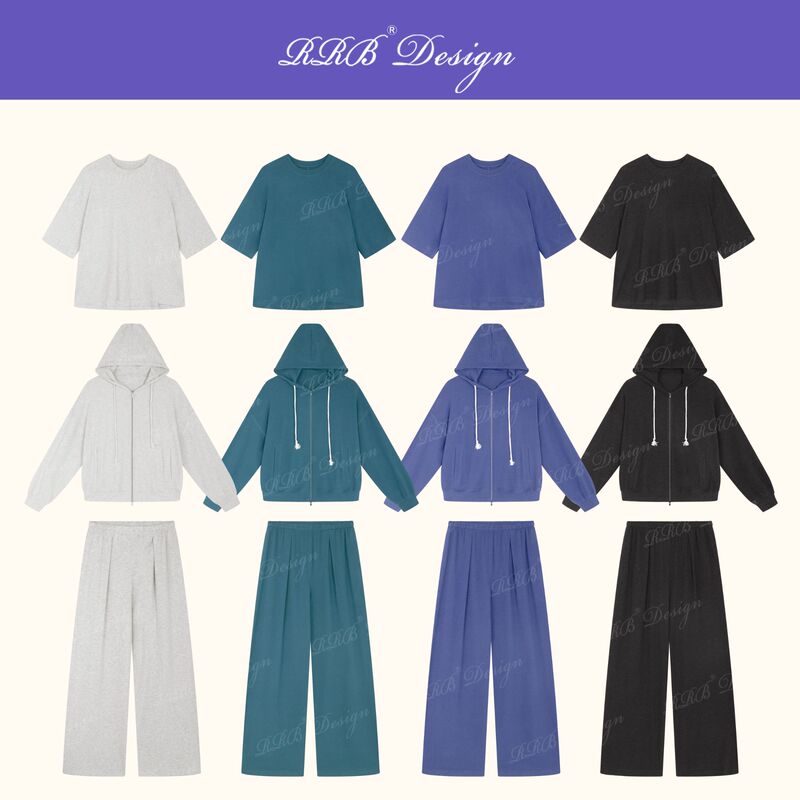 Rrb Design “Paper Man” Hooded Cardigan + Short-Sleeved T-Shirt + Casual Pants High-Elastic Three-Piece Suit Rrb Design “Paper Man” Hooded Cardigan + Short-Sleeved T-Shirt + Casual Pants High-Elastic Three-Piece Suit