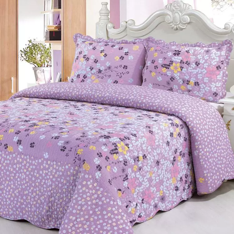 Cotton nguyên chất chăn bông quilt Hàn Quốc phong cách nhỏ chăn bông chăn mùa hè điều hòa không khí mùa hè mát mẻ chăn đơn mảnh ba mảnh - Trải giường