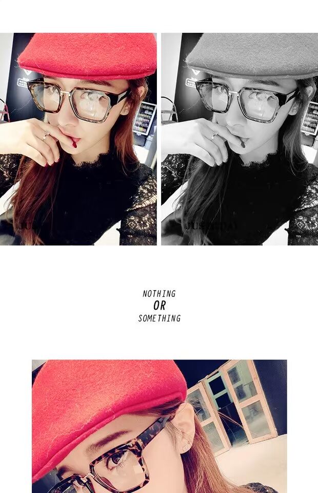 Retro kính khung đầy đủ kim loại khung kính phiên bản Hàn Quốc của cá tính phẳng khung gương thủy triều nam và nữ mẫu có thể được trang bị cận thị kính mát nam chính hãng