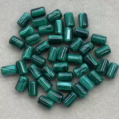 Qiaoyi Jewelry 7357 Natural Raw Mineral Malachite Bucket Beads DIY Jewelry Accessories 6 * 10mm