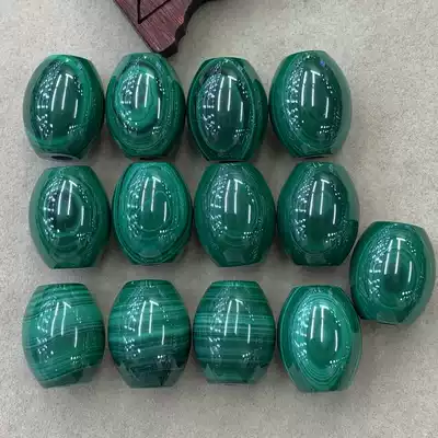 Qiaoyi Jewelry 8176 Natural Raw Mineral Malachite Bucket Beaded Pearl Road Road DIY Jewelry Accessories 12 * 15mm