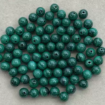 Qiaoyi Jewelry 7302 natural raw mineral malachite ball beads single beads DIY scattered beads multi treasure string with beads 6mm