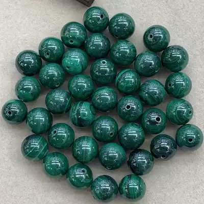 Qiaoyi Jewelry 7311 natural raw mineral malachite ball beads single beads DIY scattered beads multi treasure string with beads 9mm