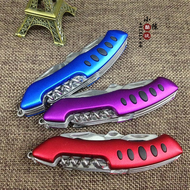 Outdoor small gift multi - function 5:10 metal adventure tour donkey friend camping tool knife custom logo