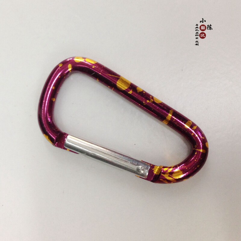 Aluminum alloy keychain D type 5 5CM outdoor mountaineering buckle mountaineering buckle water bottle buckle safety buckle quick hanging custom LOGO