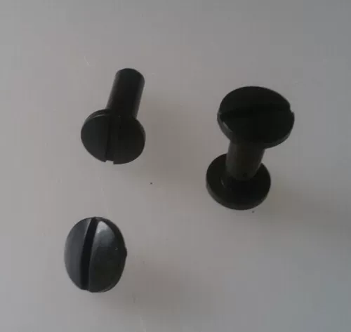 Черные нейлоновые винты с наружной и внутренней резьбой, декоративные винты, пряжки из картонной кожи, черные канцелярские пряжки