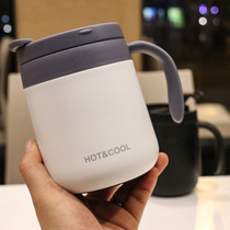 Business office handle coffee cup 304 stainless steel thermos cup simple couple home mug drinking cup