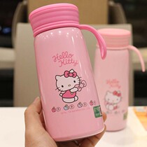 Pink series girl heart student stainless steel Childrens insulation pot creative rope portable drinking water insulation pot leak-proof