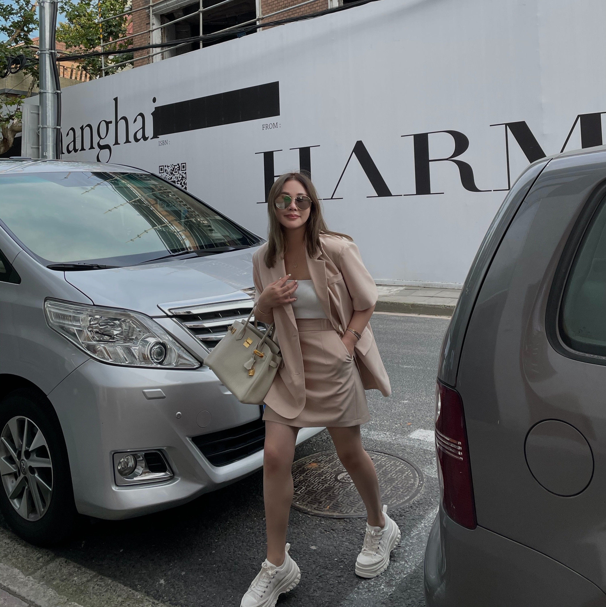 deessesicile trendy high level Fried Street Naked Pink Short Sleeve Suit Jacket Short Skirt Fashion Suit Woman