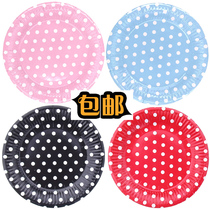 7 Inch Round Point Paper Pan Start Party Party Decorations Birthday Cake Pan Disposable Tableware Colorful Wave Dot