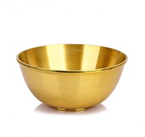 Buddhas pure copper thickened copper bowl Buddha Hall home dedicated to fairy tableware golden rice bowl for Zhai Bowl 7 inch bottom Copper Bowl