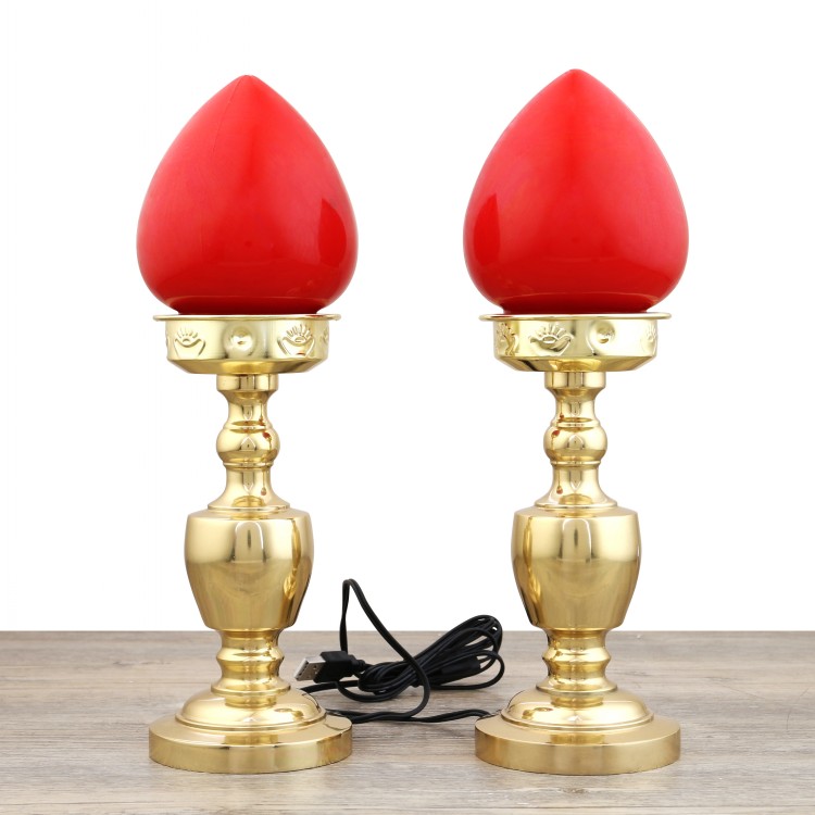 Pure copper LED plug-in candle lamp mobile charging dual purpose light body wave lamp for the Buddha lamp home Kansai god Changming lamp