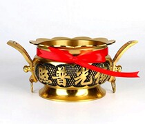 Buddha gift Buddha furnace line aromatherapy incense incense burner 6 inch double earrings Lotus Edge Buddha light has pure copper incense burner