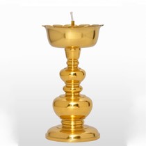 Plain noodles for Buddha lamp Edible oil Liquid ghee lamp holder Buddha Hall Household Guanyin Xianjia pure copper light body Gourd oil lamp