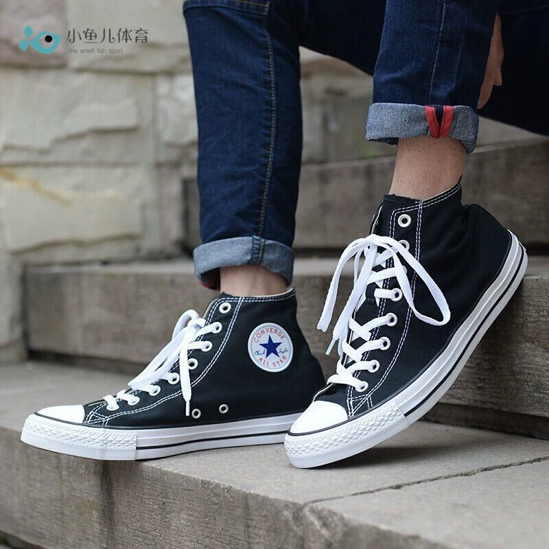 Converse Converse ALL STAR cổ điển nam và nữ giày vải đen cao cấp M9160C / 101010C - Plimsolls