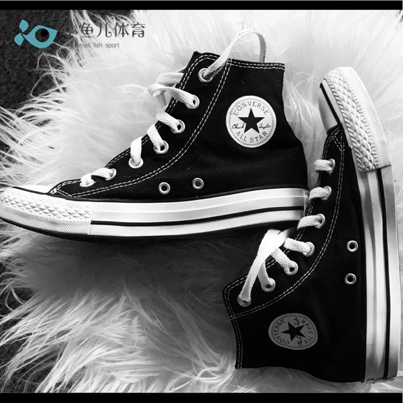 Converse Converse ALL STAR cổ điển nam và nữ giày vải đen cao cấp M9160C / 101010C - Plimsolls