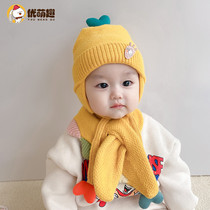 Baby wool hat autumn and winter men and women baby warm newborn hat scarf set infant winter hat