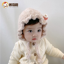Infant hat autumn and winter female baby Princess cute 2020 winter baby ear cap newborn cap