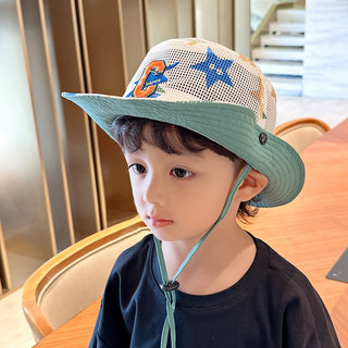 Children's Hat Summer Thin Style Baby Summer Sun Hat Boy Fisherman Hat Boys' Sun Protection Hat Mesh Sun Hat