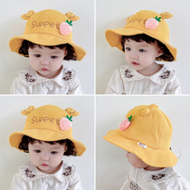 Autumn Winter Baby Boy Spring Autumn Pure Cotton Thin style Cute Super Cute Fisherman Hat Woman Autumn baby baby hat