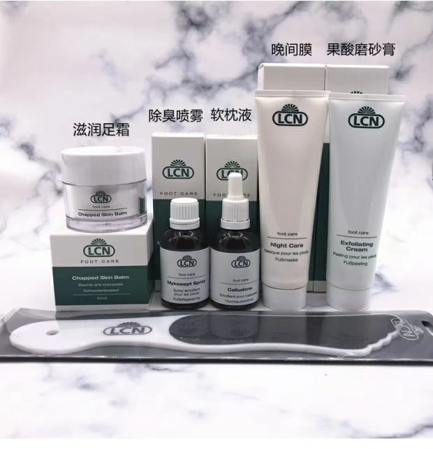 Đức LCN Foot Foot Care Set Bảo vệ chân 6 cái Gối mềm Chất lỏng buổi tối Màng tẩy tế bào chết