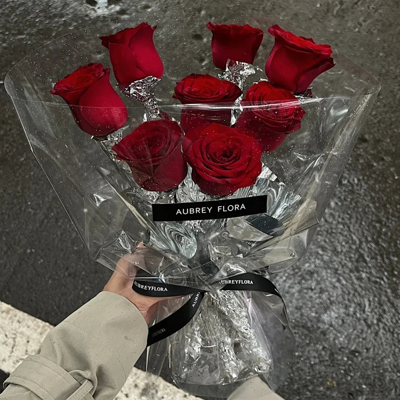 Mother's Day transparent glass paper OPP film 520 Flower packaging paper plastic flower art thicker waterproof bouquet paper