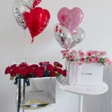 Серебряная упаковка, портативный воздушный шар, популярно в интернете, английский, зеркальный эффект, букет