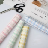 双色格纹花束包装纸网红格子欧雅纸花店防水鲜花包花纸花艺礼品纸