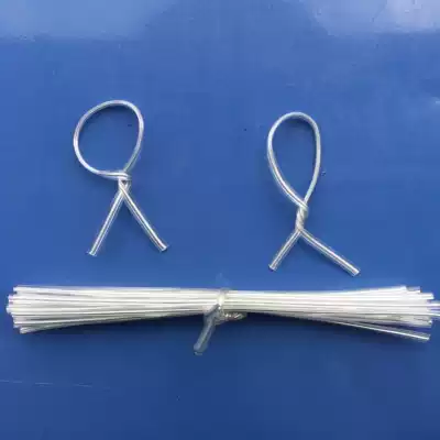 Adhesive tie line transparent flat 10CM tie ribbon White environmental protection craft gift decoration tie wire black iron core tie line
