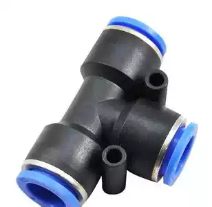 Pneumatic accessories quick connector PU gas pipe joint T-type tee joint PE4 6 8 10 12 14 16MM full