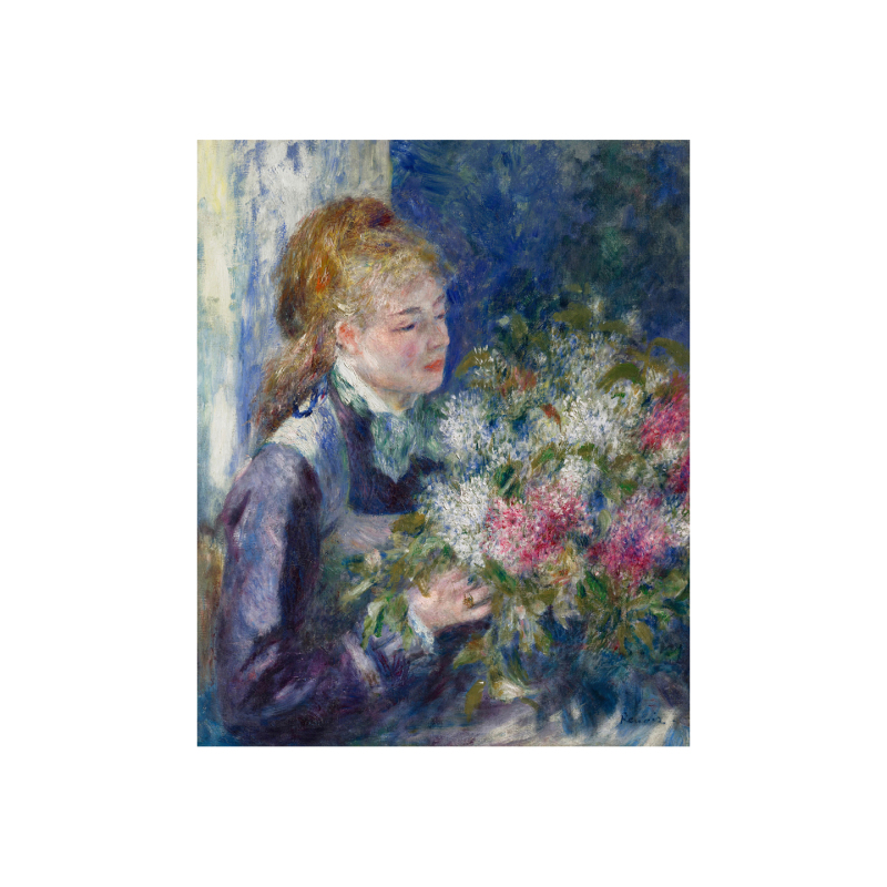 Woman in a Lilac Grove Renoir Figure Oil Painting Nini Lopez Portrait Hand-Painted Copy Renoir