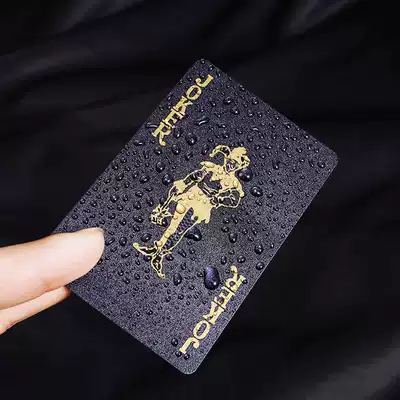 Black gold plastic creative playing cards 2020 new black and white gold waterproof matte cool gold playing cards gift