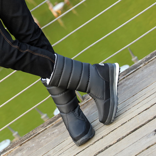 Giày tuyết dày cho nam và ủng nhung ấm áp không thấm nước Giày chống trượt cho nam giầy chelsea boot nam