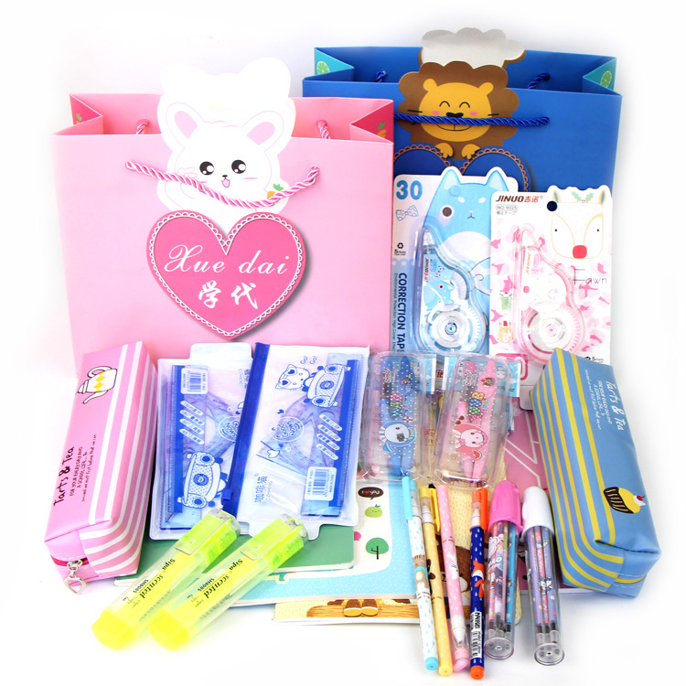 Stationery Suit Courtesy Kit Learning Junior High School High School Student Gift Big Gift Bag Student Stationery Elementary School Gift 3rd Grade