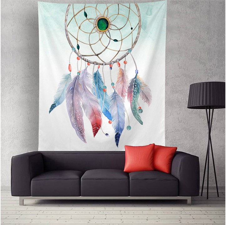 Châu âu và Mỹ ins dream catcher feather cô gái tim phòng ngủ trang trí phòng tấm thảm treo vải nền vải khăn trải bàn vải