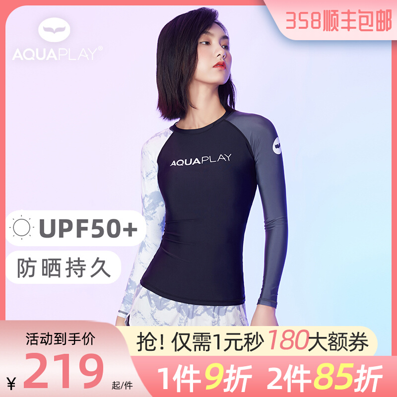 AquaPlay Long Sleeve Diving Suit Women Defense Chill Surf Clothing Sunscreen Quick Dry Winter Swimming Warm Bathing Suit With Slim Jellyfish