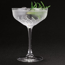 Wide mouth champagne glass Turkey imported European high foot carved cocktail Cup Martini Cup bar classical Cup