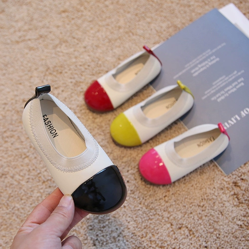 Детские нескользящие туфли для принцессы для кожаной обуви, тренд сезона, мягкая подошва