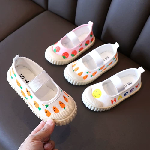 Милые туфли, тканевые детские кроссовки для отдыха, 2023, в корейском стиле, на резинке