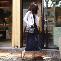 Zhao Jie - Fan Tokyo Acting Hill 21 Autumn Art Department elegantly daily thin - waist stereo - fold skirt