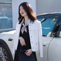 Zhao Jie - Run - style grandma Spring and summer heavy feather lace white cotton yarn coat coat