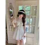 Китайская ретро кукла, платье, юбка, короткий рукав, высокая талия, китайский стиль