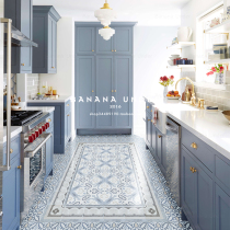  Banana bottom) Smurfs)Fresh color small tiles Nordic kitchen floor tiles Balcony non-slip cement tiles Bathroom tiles