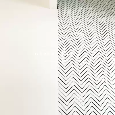 Under bananas) Aurora) Nordic simple black and white fine line tiles 200 powder room non-slip floor tiles kitchen balcony tiles