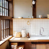 (Under) Work) Japanese-style small white brick All-ceramic lattice brick Nordic bathroom tile Kitchen wall brick Toilet slotted brick