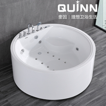 Quinn Double Couple Surf Massage Constant Temperature Heated Freestanding Round Bathtub Japanese-style European Internet Celebrity Bathtub