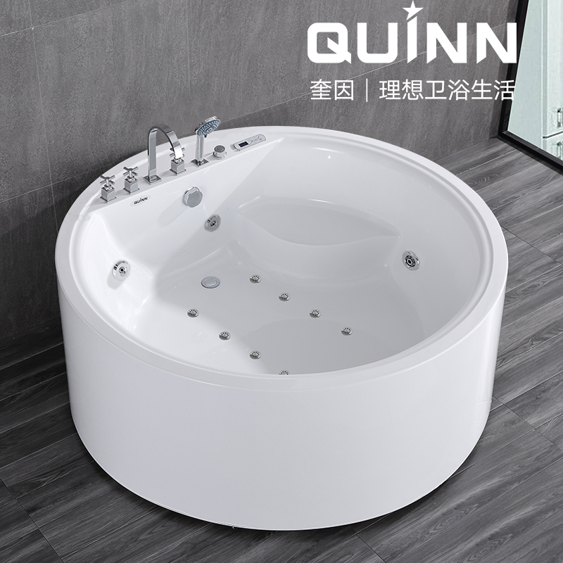 Quin Double Couple Surfing Massage Constant Temperature Heating Independent Round Bathtub Japanese European Style Popular Bathtub